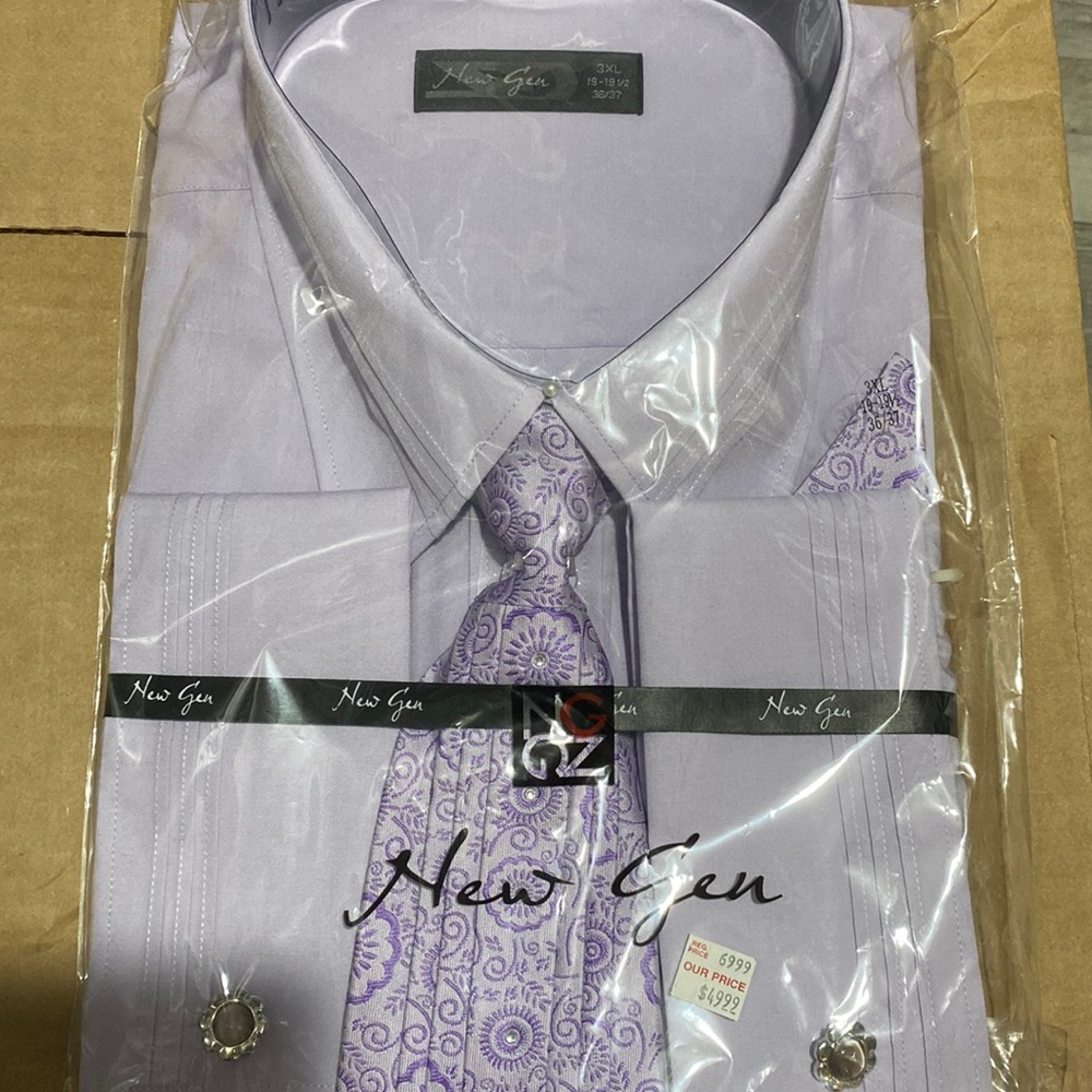 New Gen Lilac Dress Shirt (Size 3XL)
